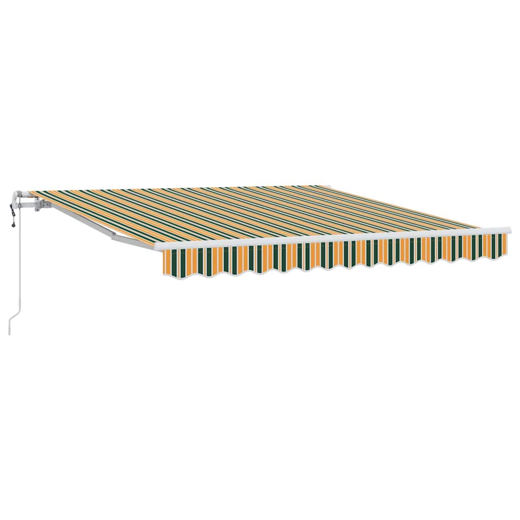 Električna retraktabilna tenda Zelena i žuta 300 x 250 cm