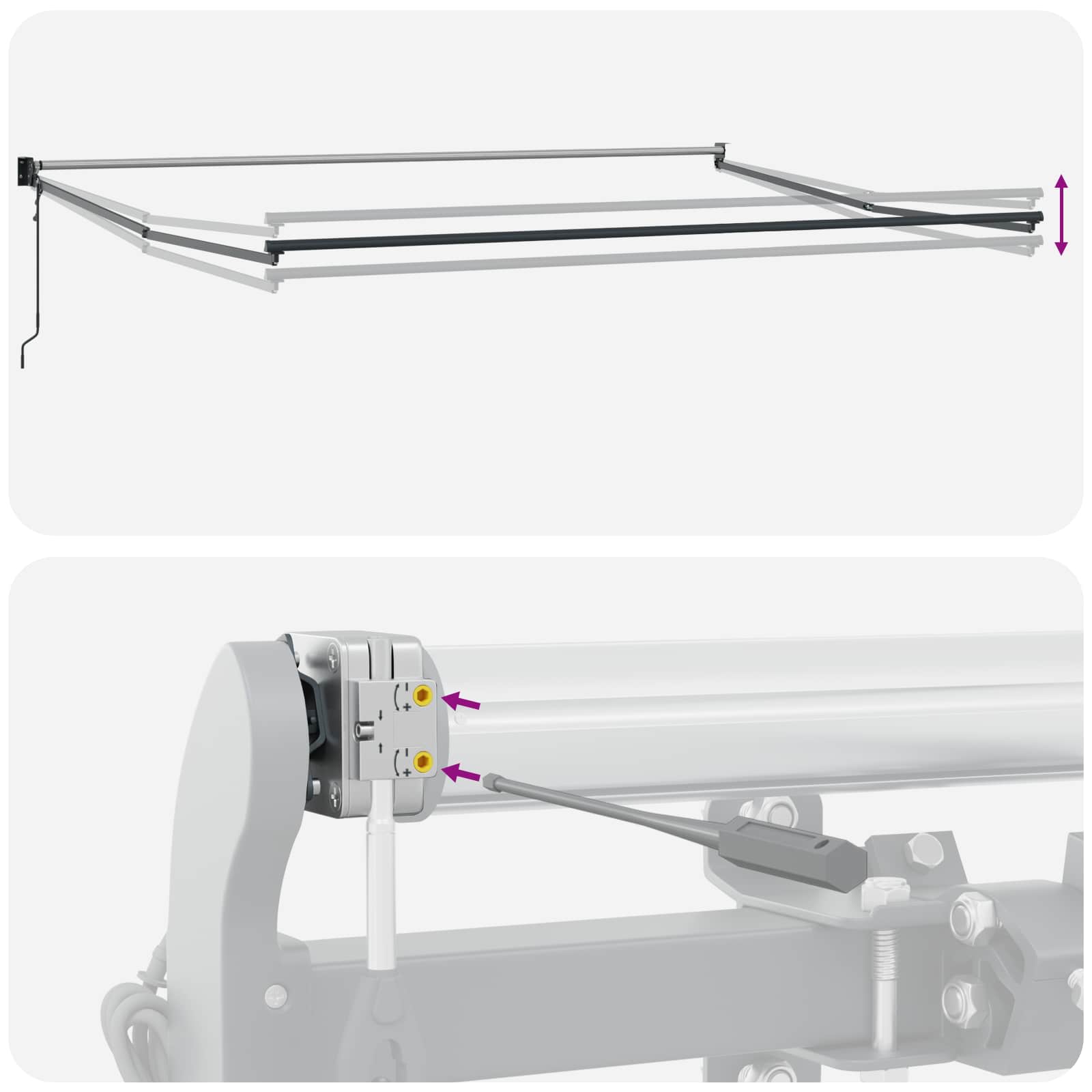 Skrovita tenda S LED lampica Narančasta i smeđa 350 x 250 cm