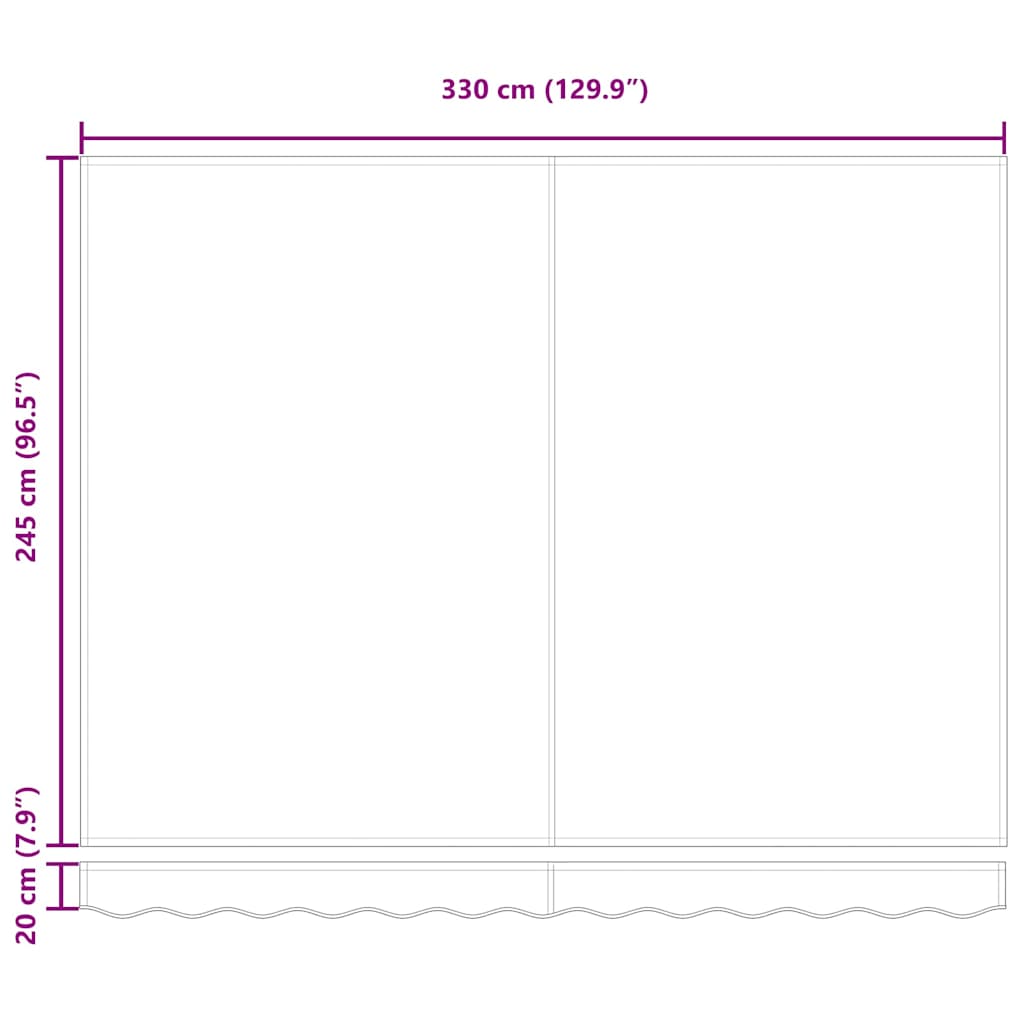 Nadstrešnica Narančasta i smeđa 350 x 250 x 165 cm Poliester