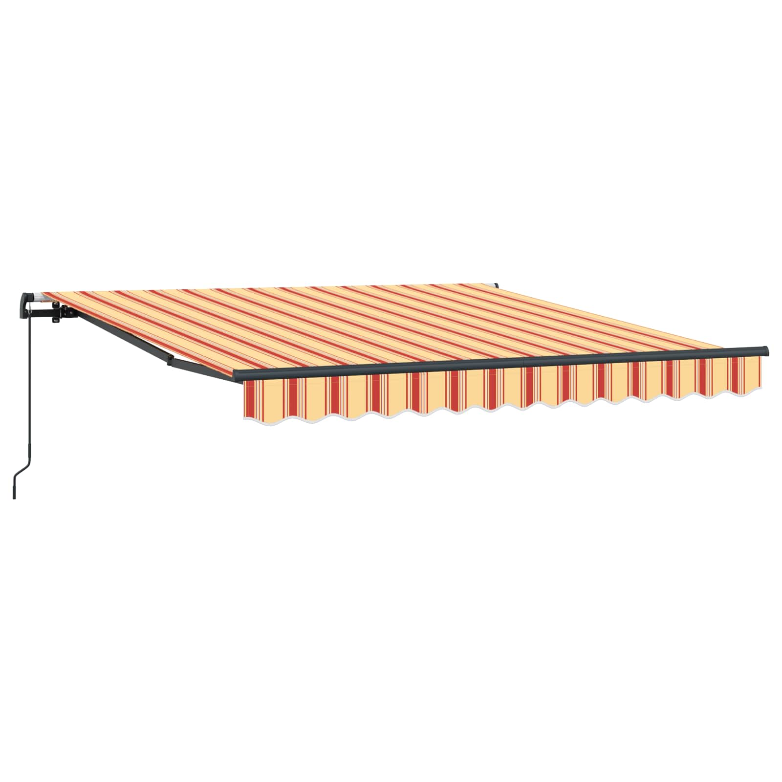 Skrovita tenda Žuta i narančasta 350 x 250 cm Poliester i čelik