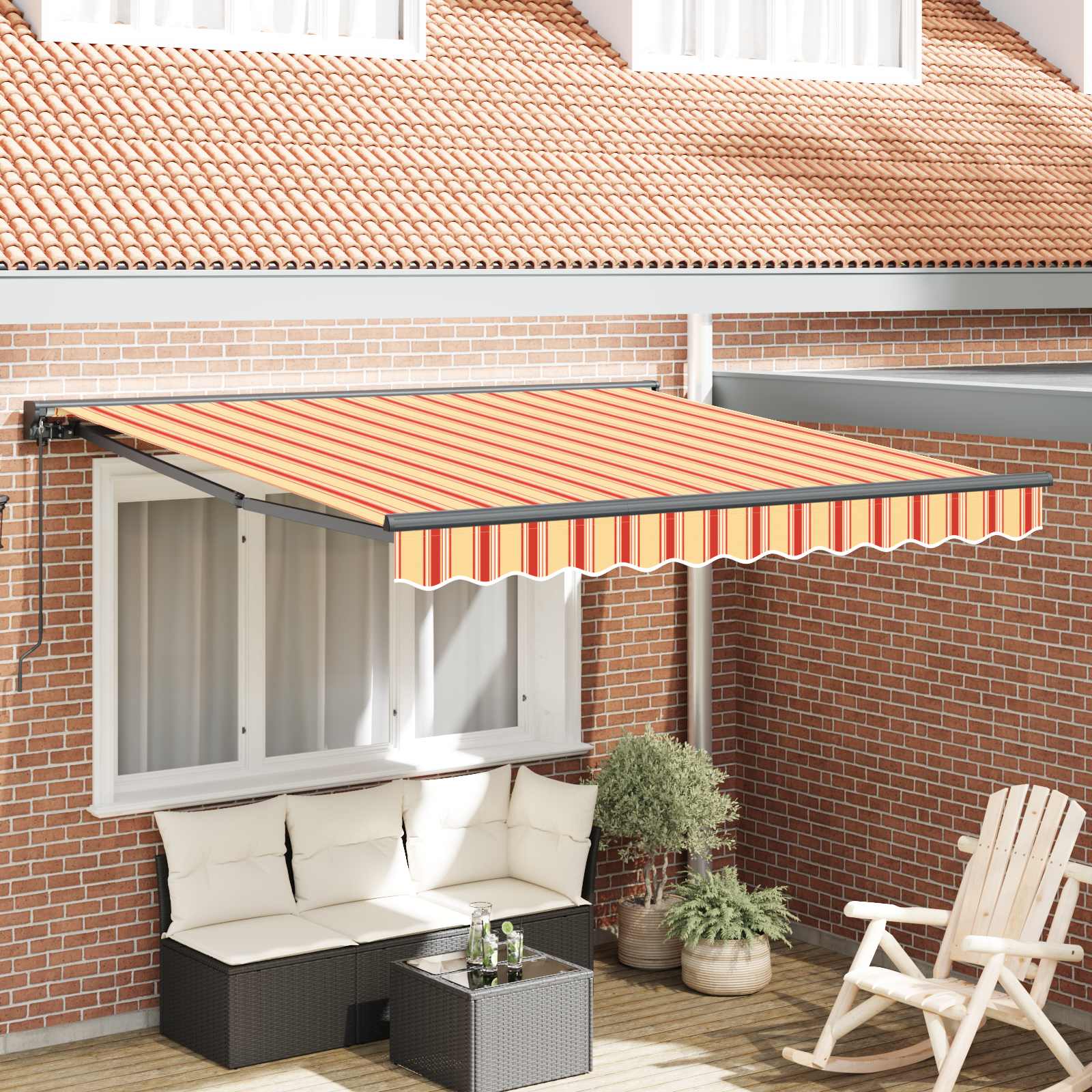 Okvir tende Šareni 350 x 250 cm Poliester s PU premazom