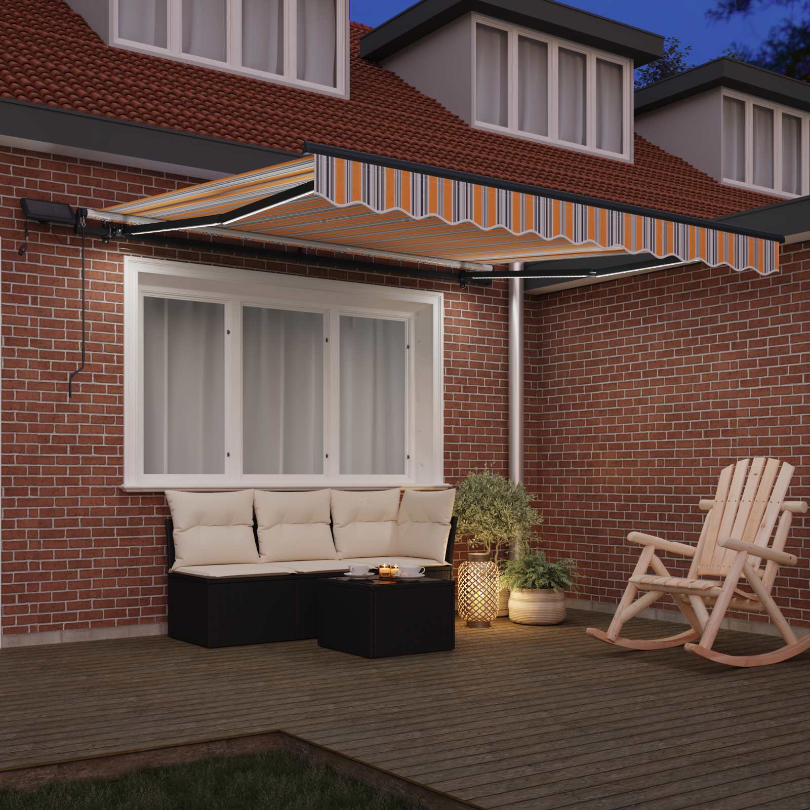 Skrovita tenda Šareni 350 x 250 cm tkanina