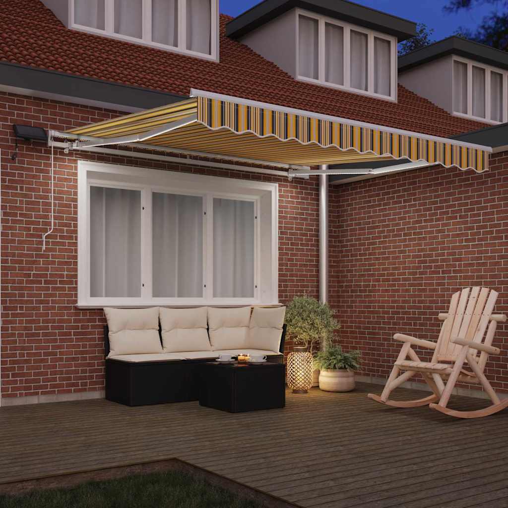 Povlačivi tende Šareni 350 x 250 cm Tkanina i Aluminij