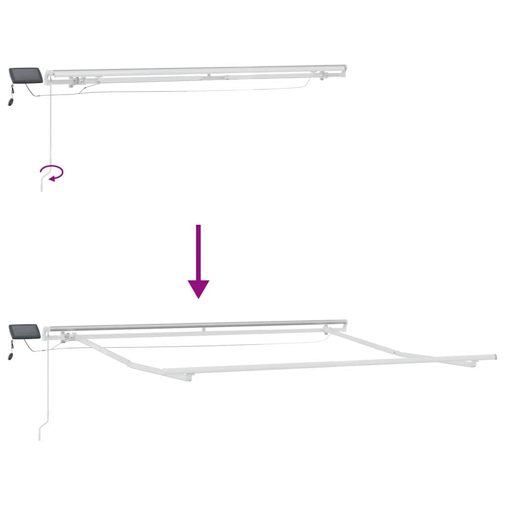 Povlačivi tende Šareni 350 x 250 cm Tkanina i Aluminij