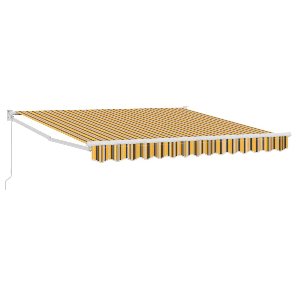 Skrovita tenda Šareni 350 x 250 cm Poliester i aluminij