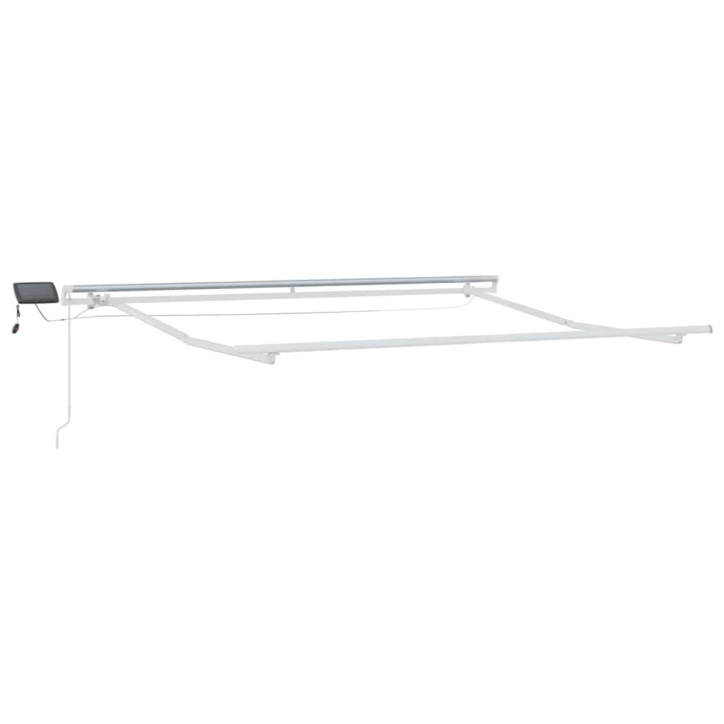 Skrovita tenda Crna 350 x 250 cm Tkanina i čelik