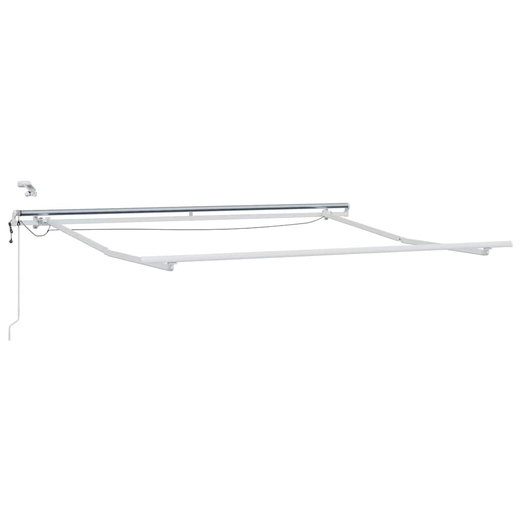 Skrovita tenda Crna 350 x 250 cm Poliester i metal