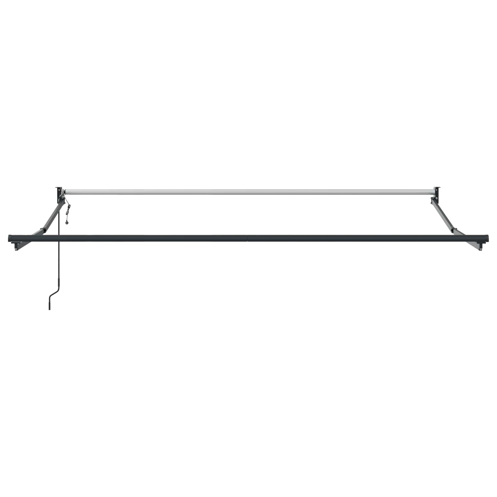 Nadstrešnica Crna 350 x 250 cm Poliester i metal