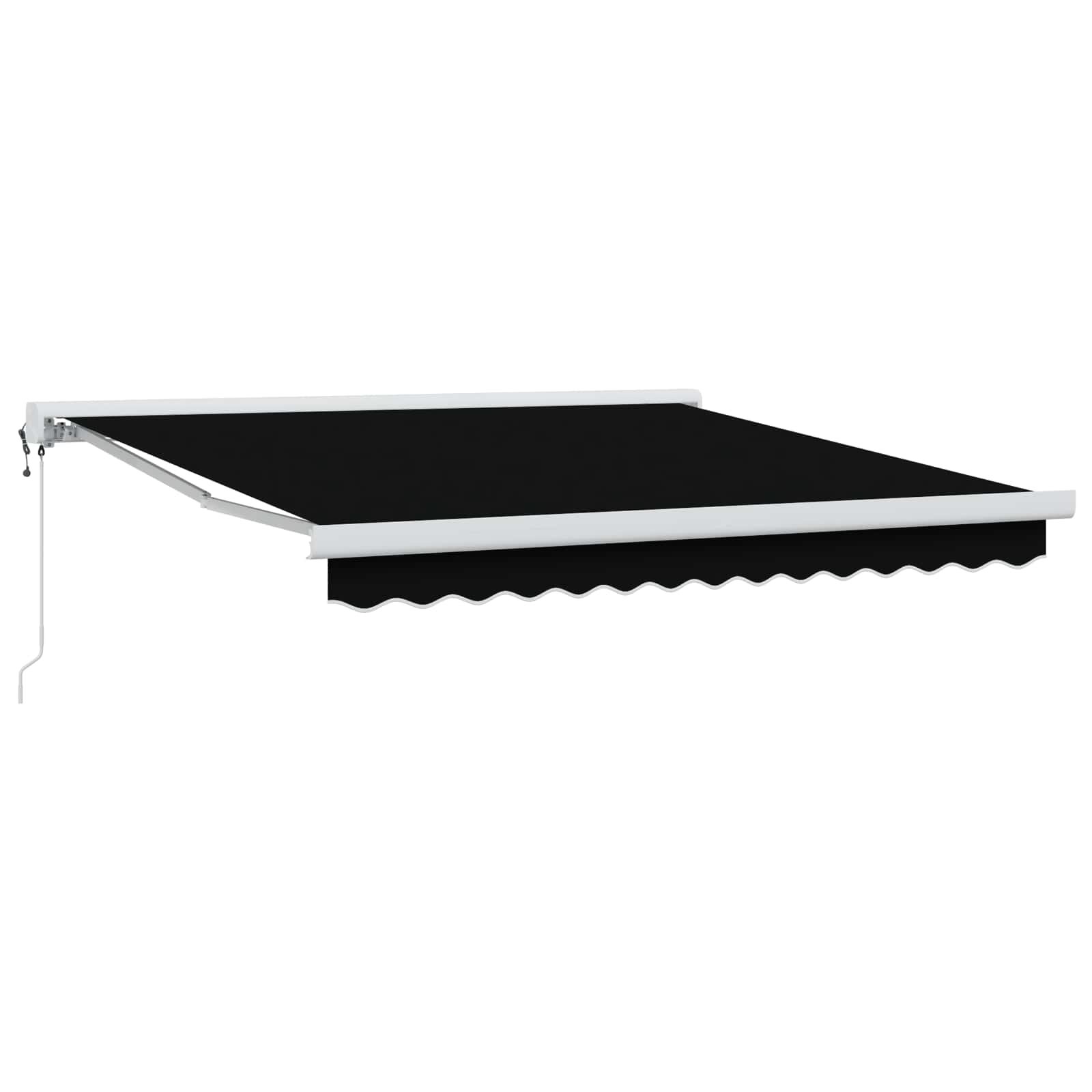 Nadstrešnica Crna 350 x 250 cm Poliester i aluminij