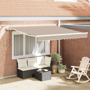 Skrovita tenda S LED lampica Bež 350 x 250 cm Poliester i metal