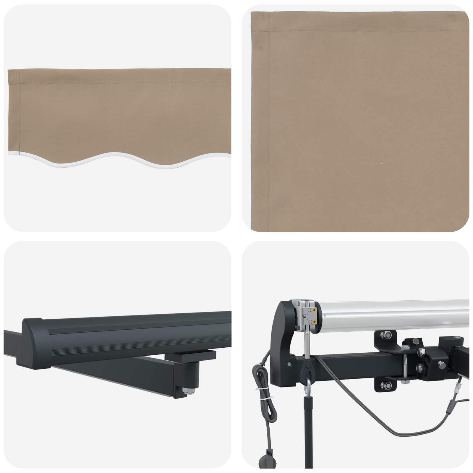 Tkanina za tende s Bež 350 x 250 cm Poliester
