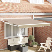Nadstrešnica Bež 350 x 250 cm Poliester i metal