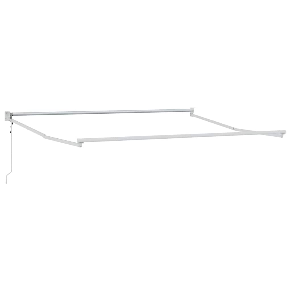 Skrovita tenda Bež 350 x 250 cm Poliester i aluminij