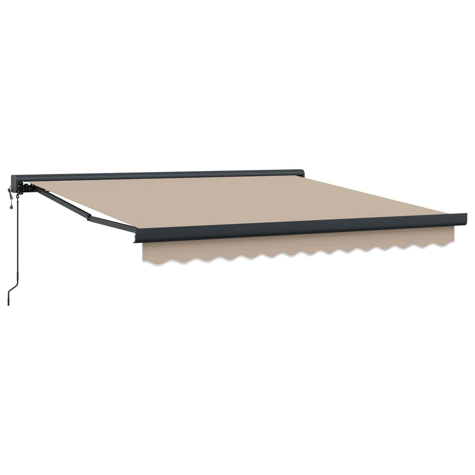 Nadstrešnica Bež 350 x 250 cm Poliester i aluminij