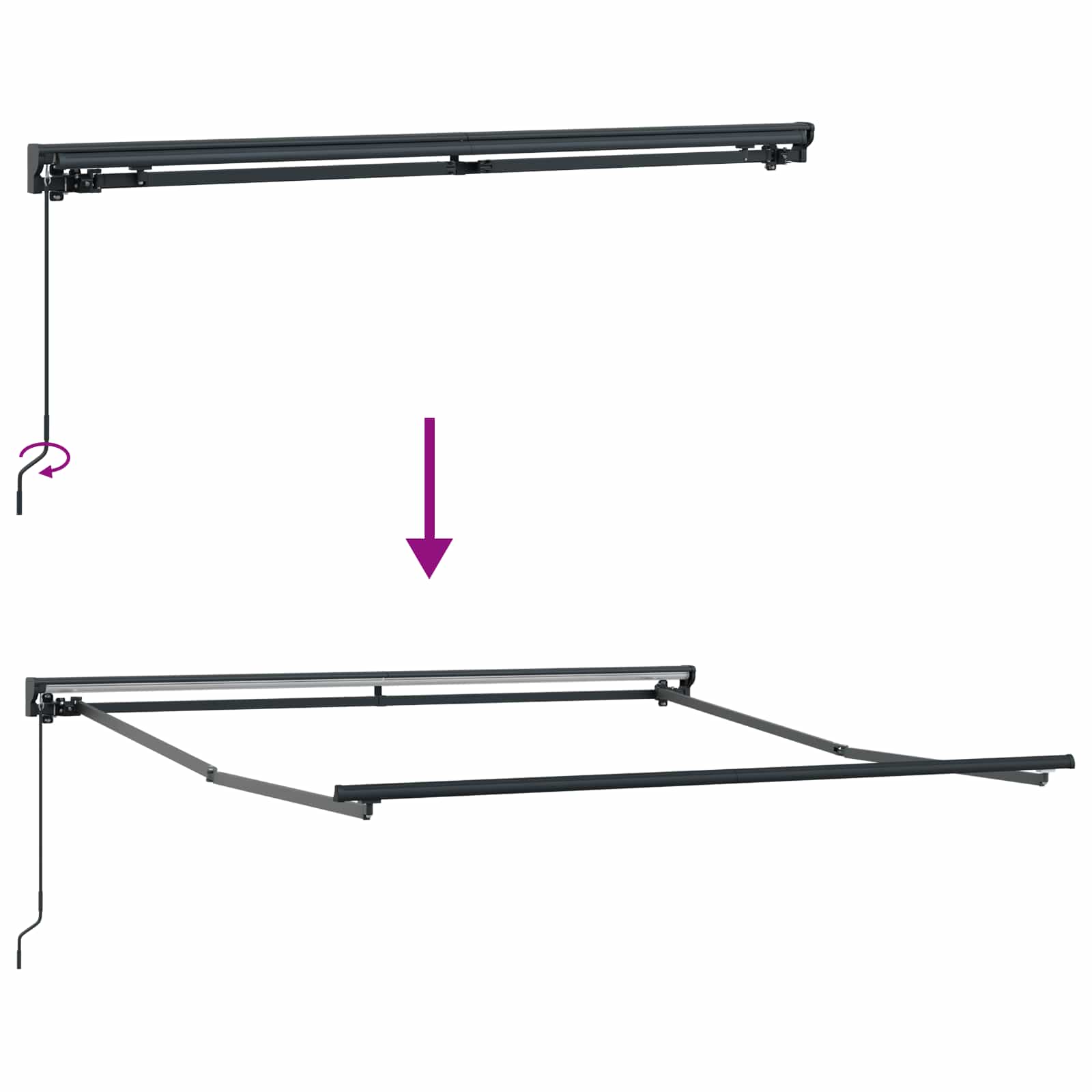 Okvir tende Bež 350 x 250 cm Poliester s PU premazom