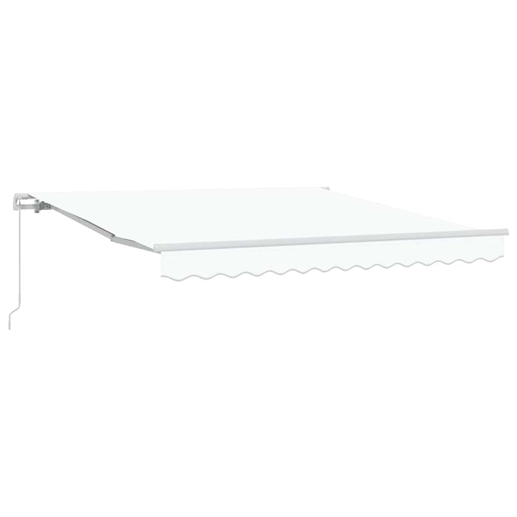 Skrovita tenda Bijelo 350 x 250 cm Poliester i aluminij