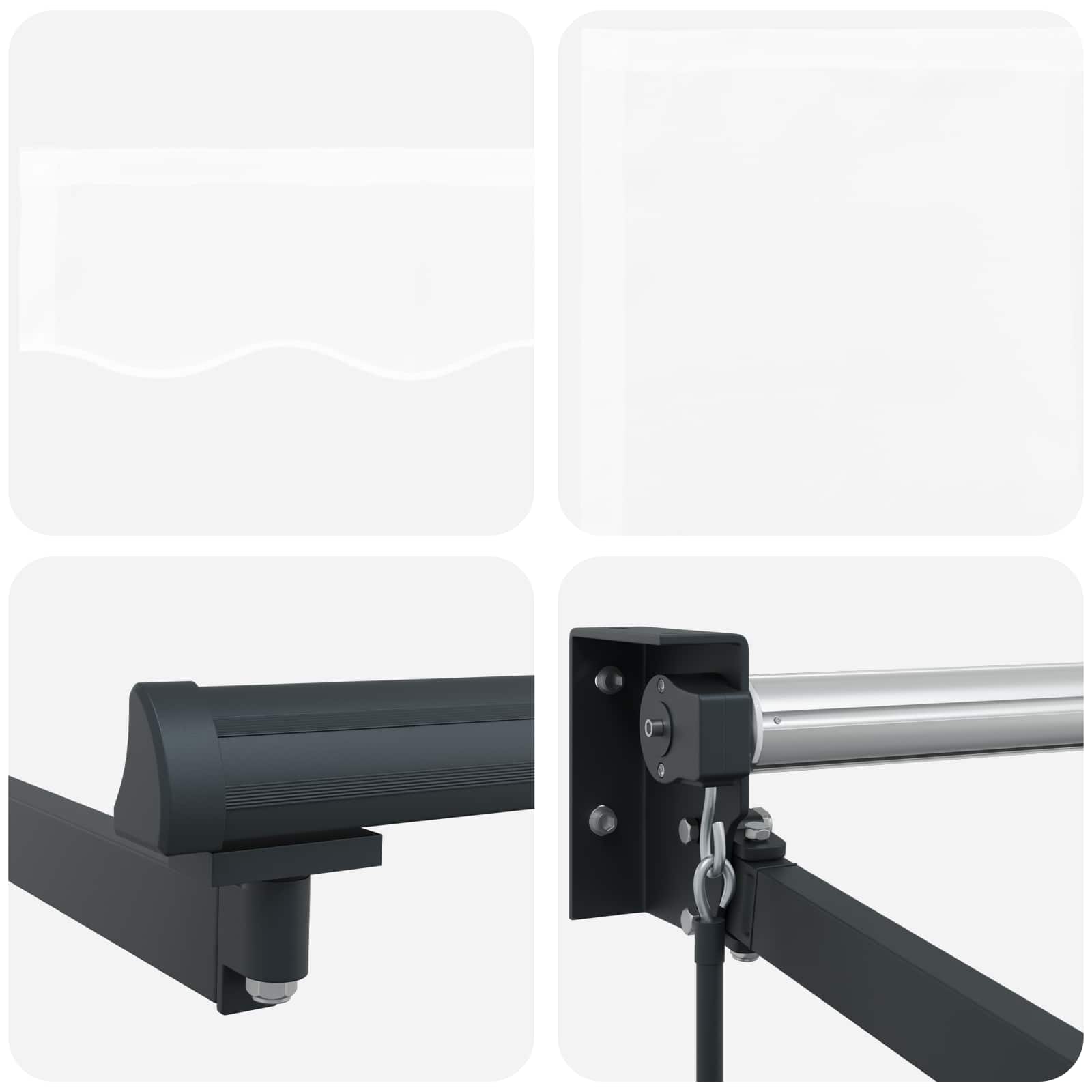 Povlačivi tende Bijela 350 x 250 cm 100% Poliester i Aluminij