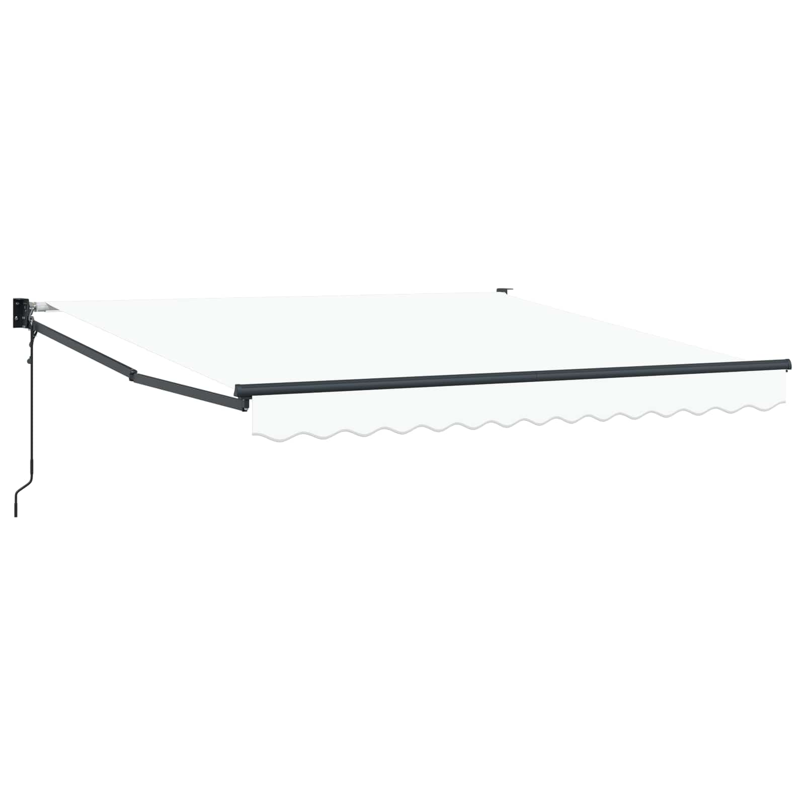 Skrovita tenda Bijelo 350 x 250 cm Poliester i aluminij