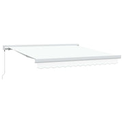 Skrovita tenda Bijelo 350 x 250 cm Tkanina i Metal