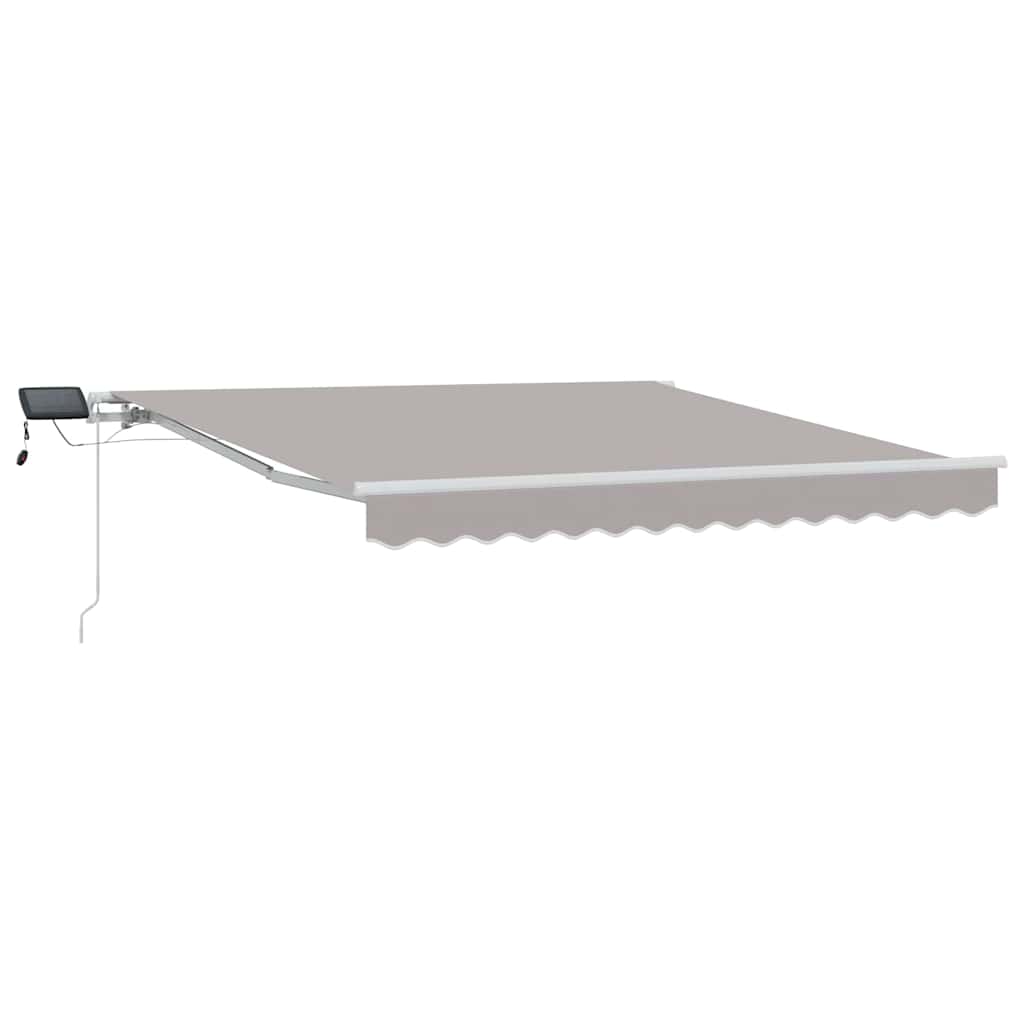 Skrovita tenda Svijetlo siva 350 x 250 cm Tkanina i čelik