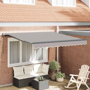 Skrovita tenda Svijetlo siva 350 x 250 cm Poliester i čelik