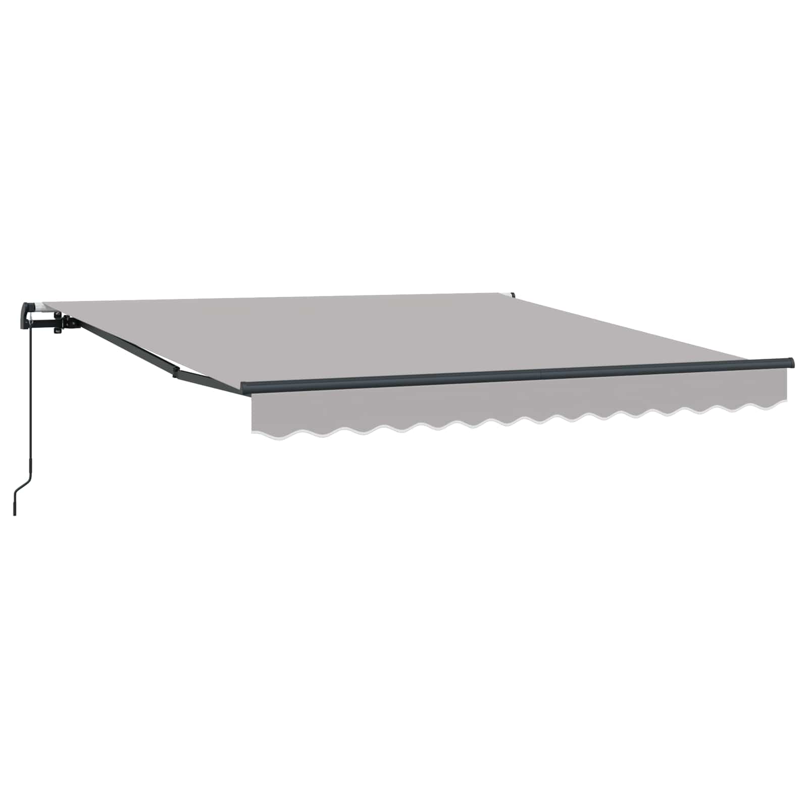 Skrovita tenda Svijetlo siva 350 x 250 cm Poliester i čelik