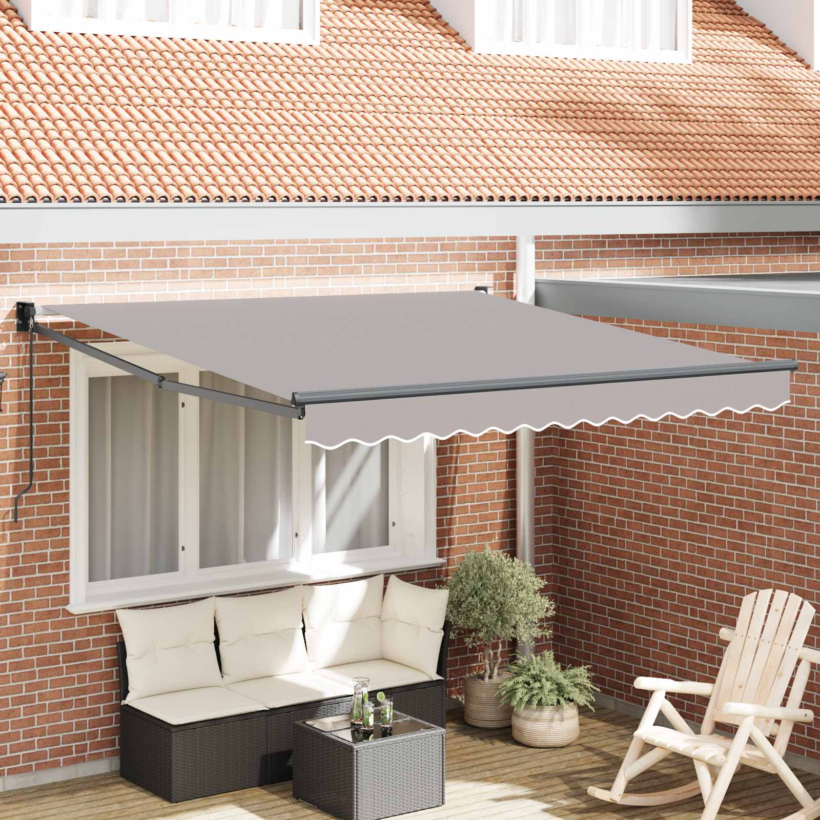 Povlačivi tende Svjetlosiva 350 x 250 cm