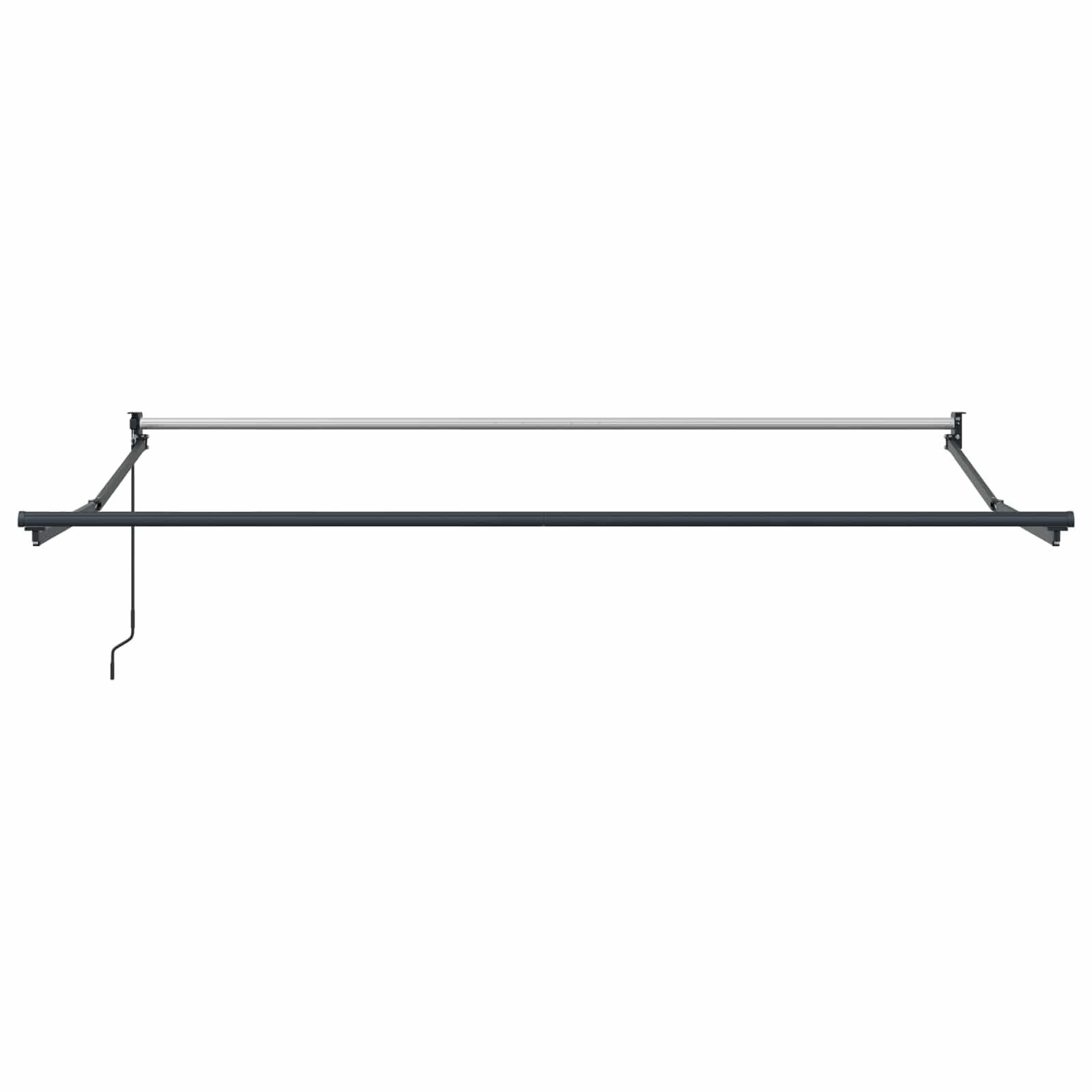 Skrovita tenda Svijetlo siva 350 x 250 cm Poliester i aluminij