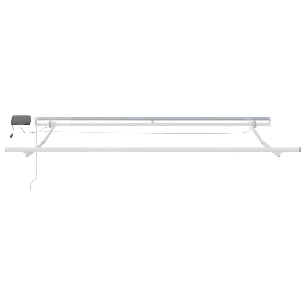 Skrovita tenda Crvena 350 x 250 cm Tkanina i čelik