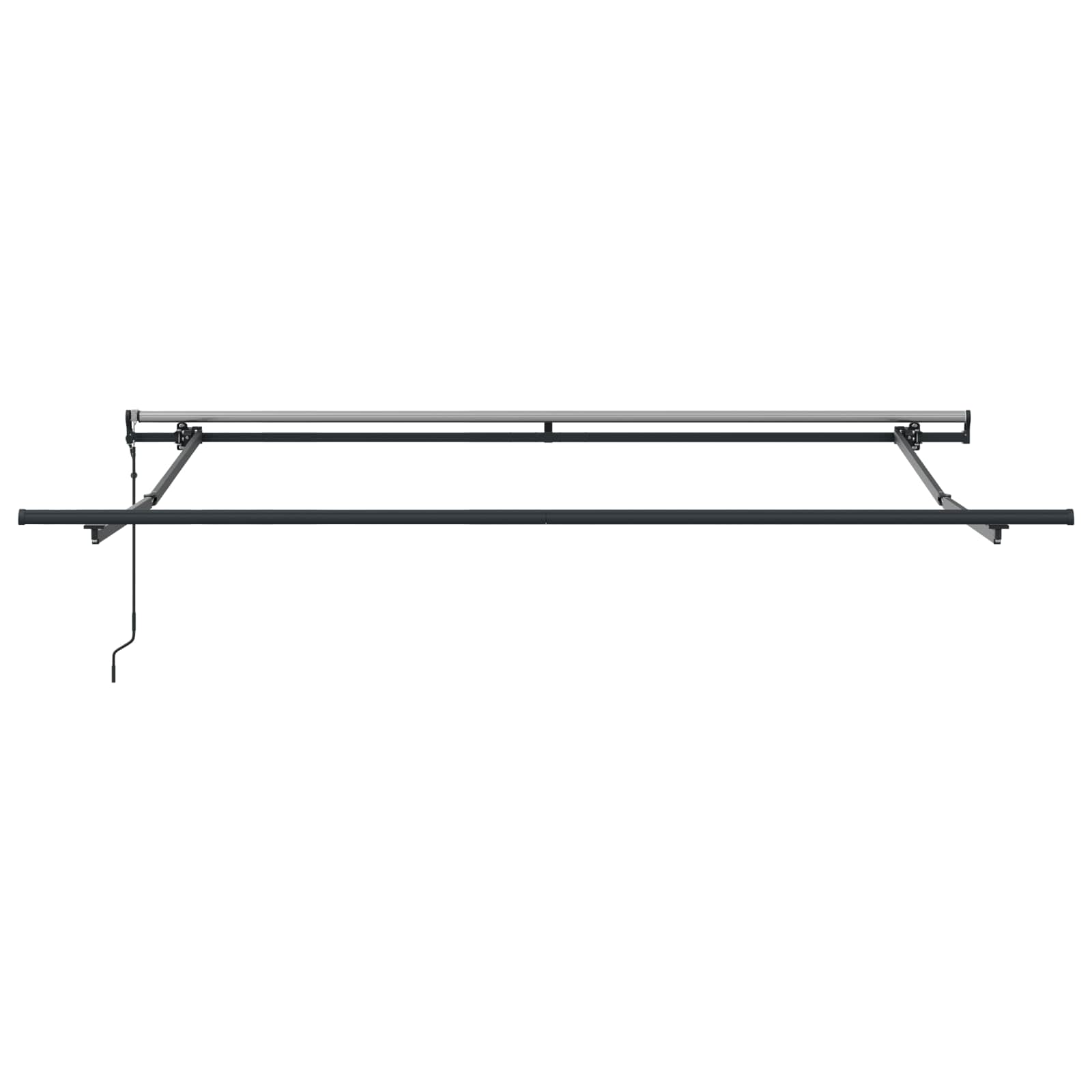 Skrovita tenda Crvena 350 x 250 cm Tkanina i Aluminij