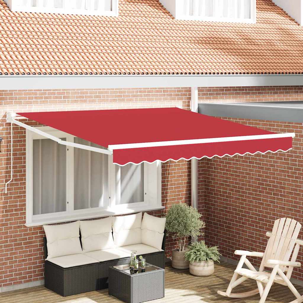 Povlačivi tende Crvena 350 x 250 cm 100% Poliester i Aluminij