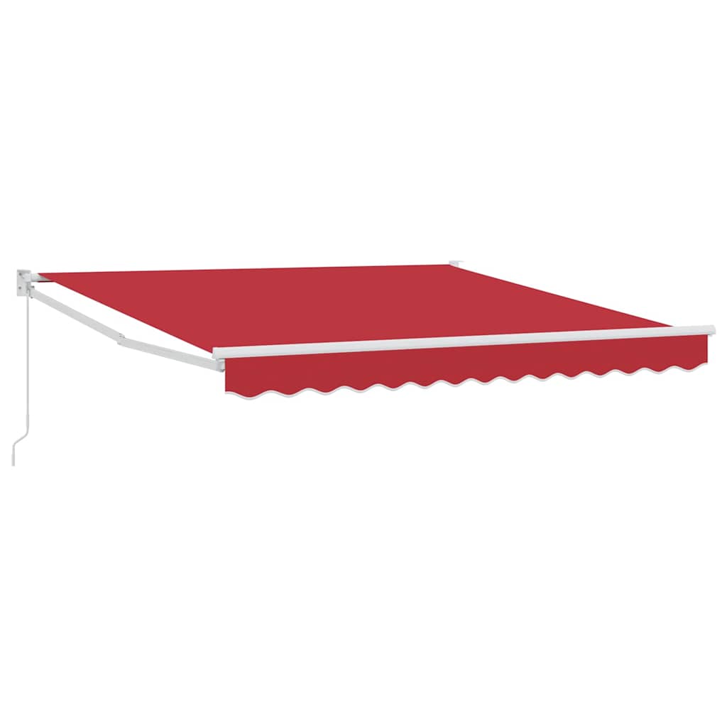 Skrovita tenda Crvena 350 x 250 cm Poliester i aluminij