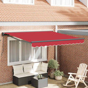 Okvir tende Crvena 350 x 250 cm Poliester s PU premazom