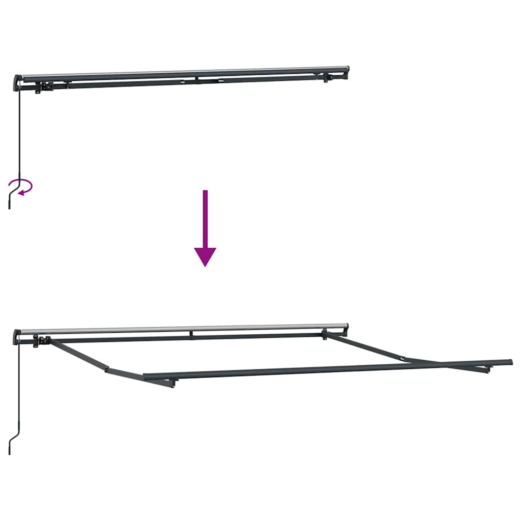 Povlačivi tende Zelena i žuta 350 x 250 cm Poliester i aluminij