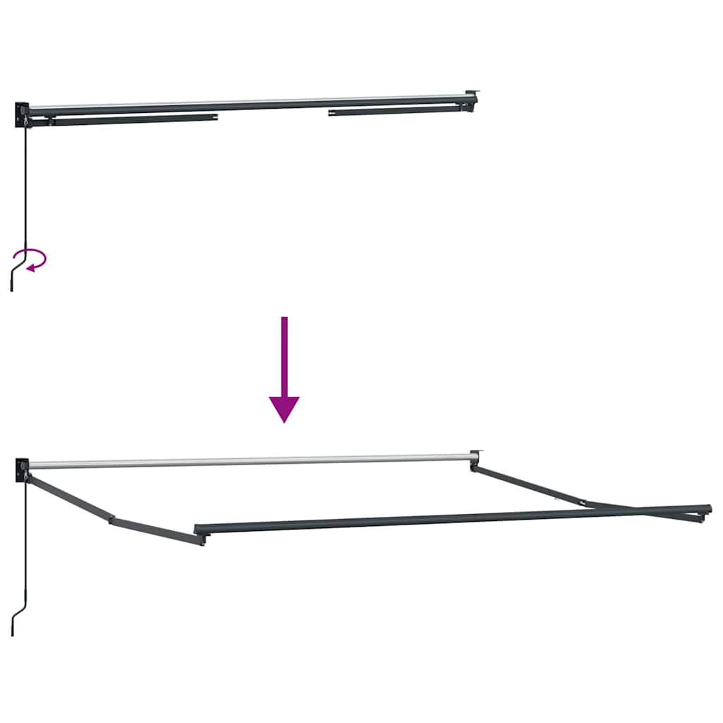 Skrovita tenda Zelena i bijela 350 x 250 cm
