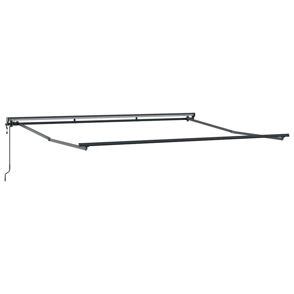 Skrovita tenda Antracit 400 × 300 cm Poliester i aluminij