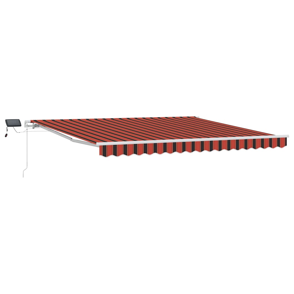 Skrovita tenda narančasta i smeđa 400 × 300 cm Tkanina i čelik