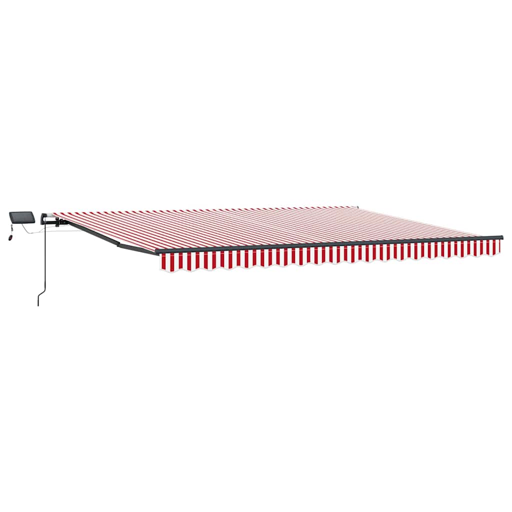 Skrovita tenda Crvena i bijela 400 ×300 cm tkanina