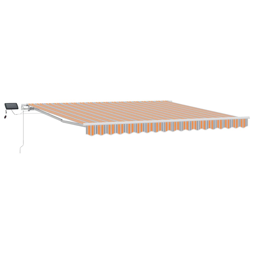 Skrovita tenda Šareni 400 × 300 cm Tkanina i čelik