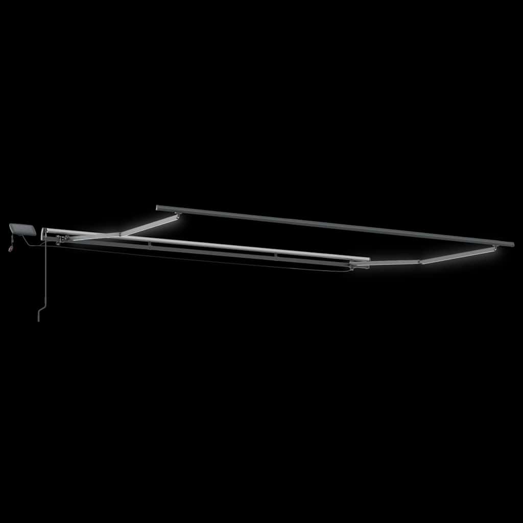 Skrovita tenda S LED lampica Bež 400 ×300 cm tkanina