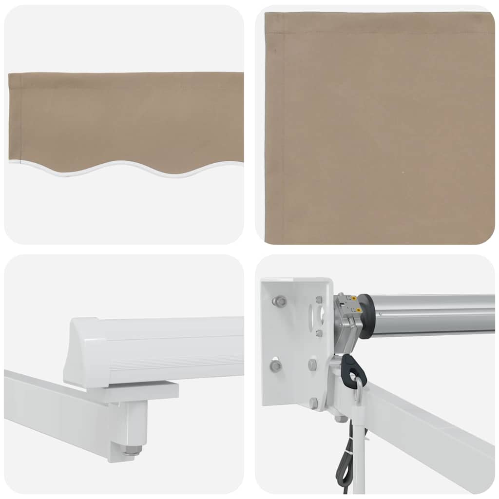 Nadstrešnica Bež 400 × 300 cm Poliester i metal