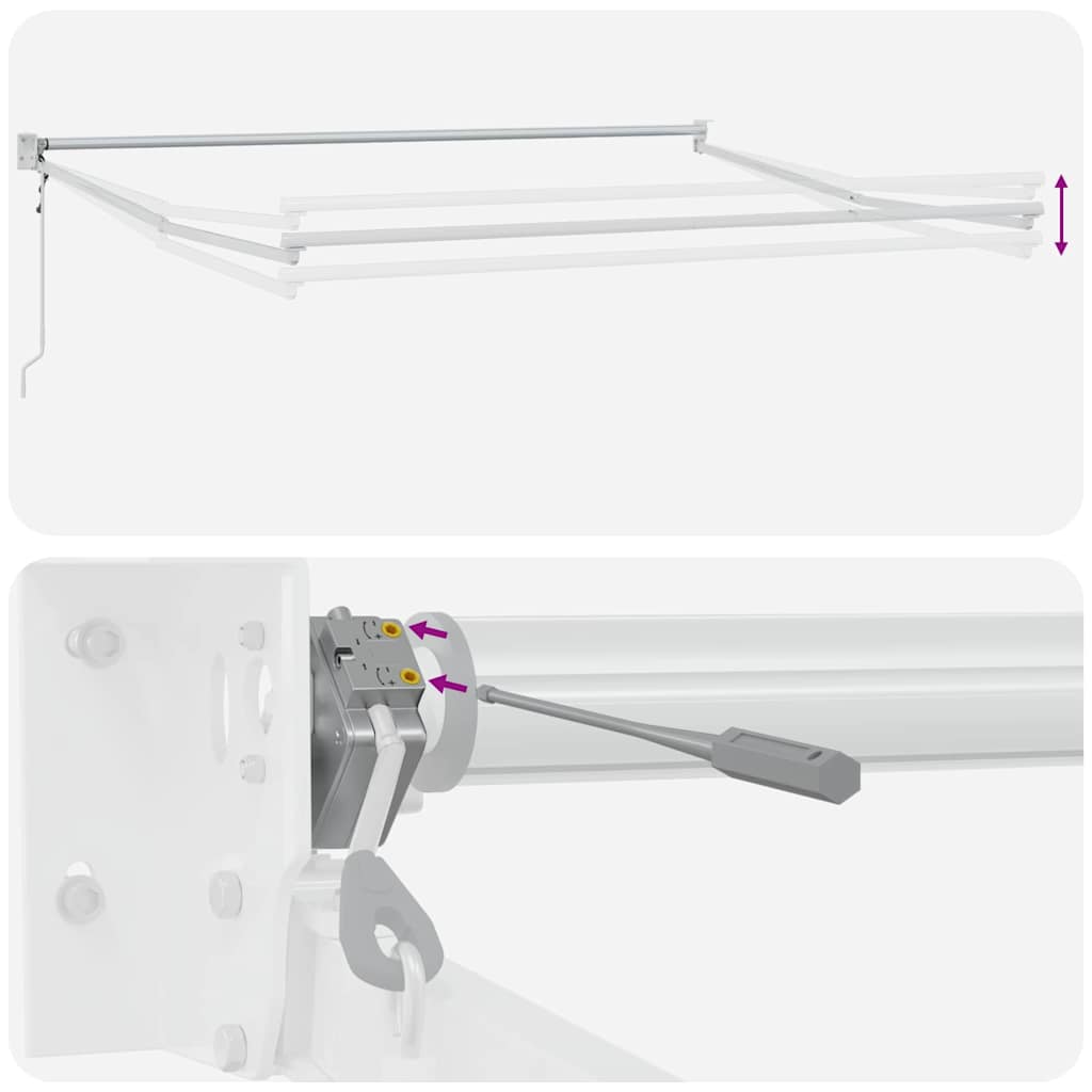 Nadstrešnica Bež 400 × 300 cm Poliester i metal