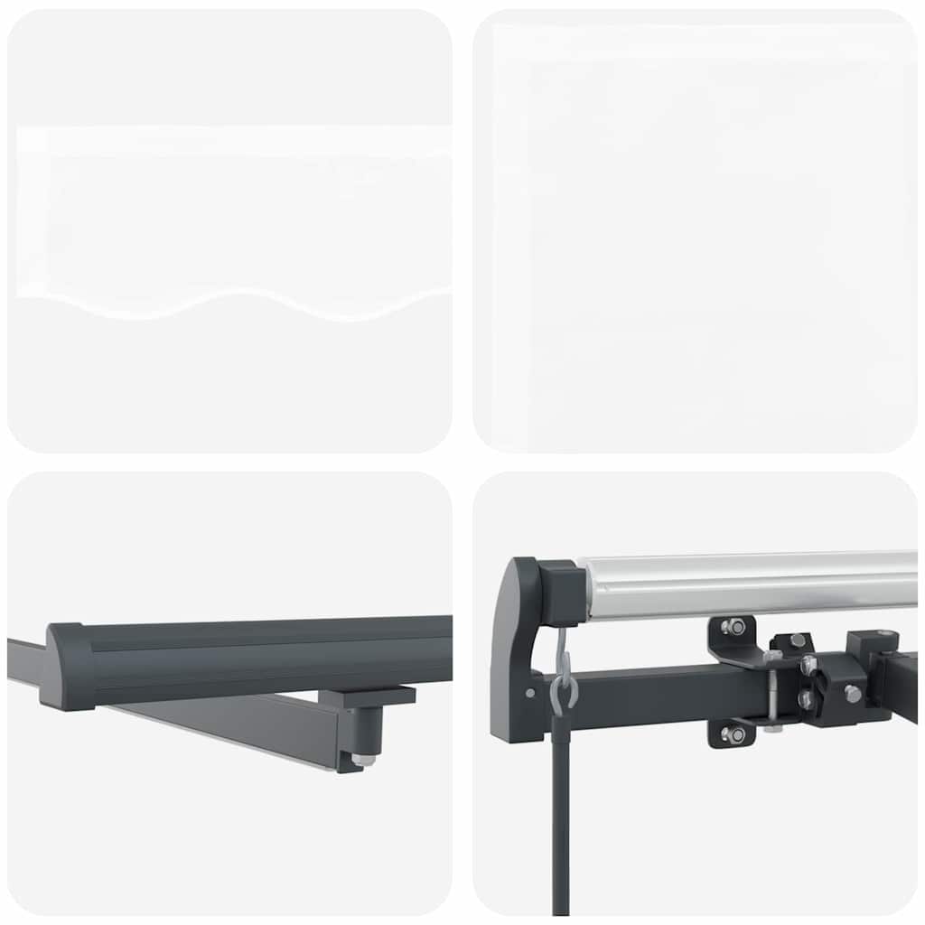 Skrovita tenda S LED lampica Bijelo 400 ×300 cm tkanina