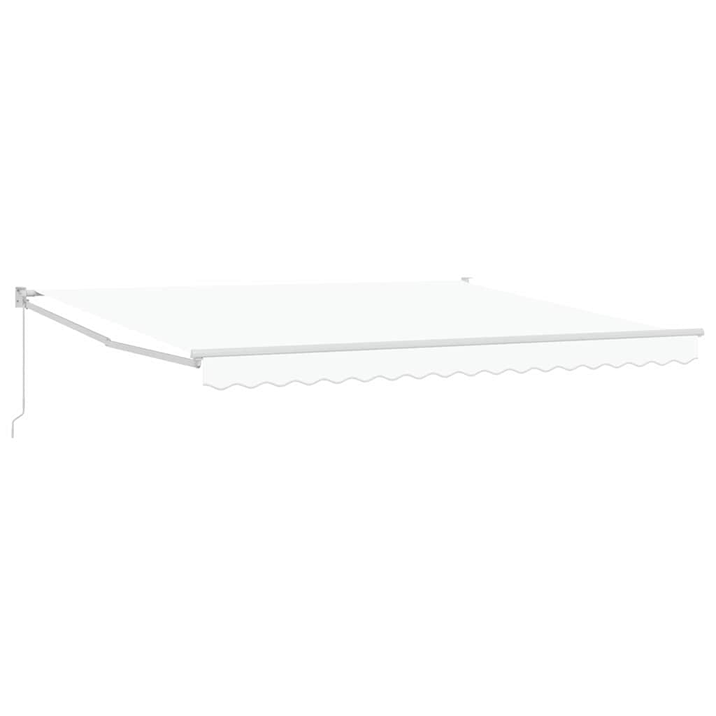 Skrovita tenda Bijelo 400 × 300 cm Poliester i aluminij
