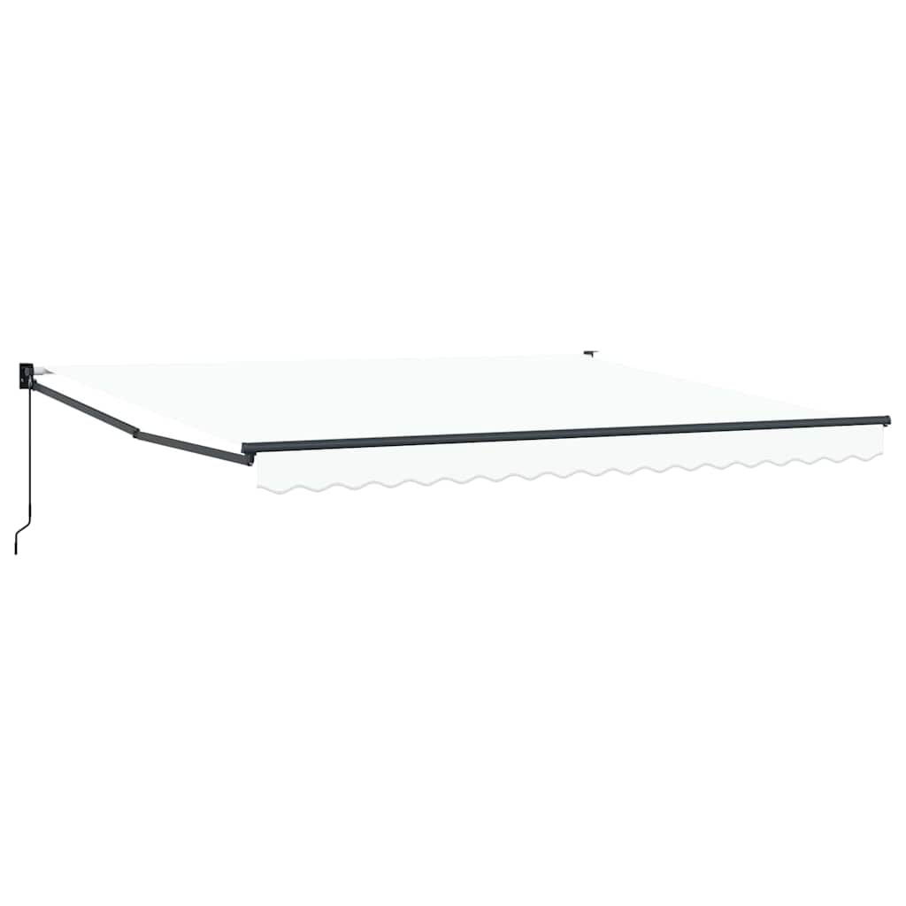 Skrovita tenda Bijelo 400 × 300 cm Poliester i aluminij