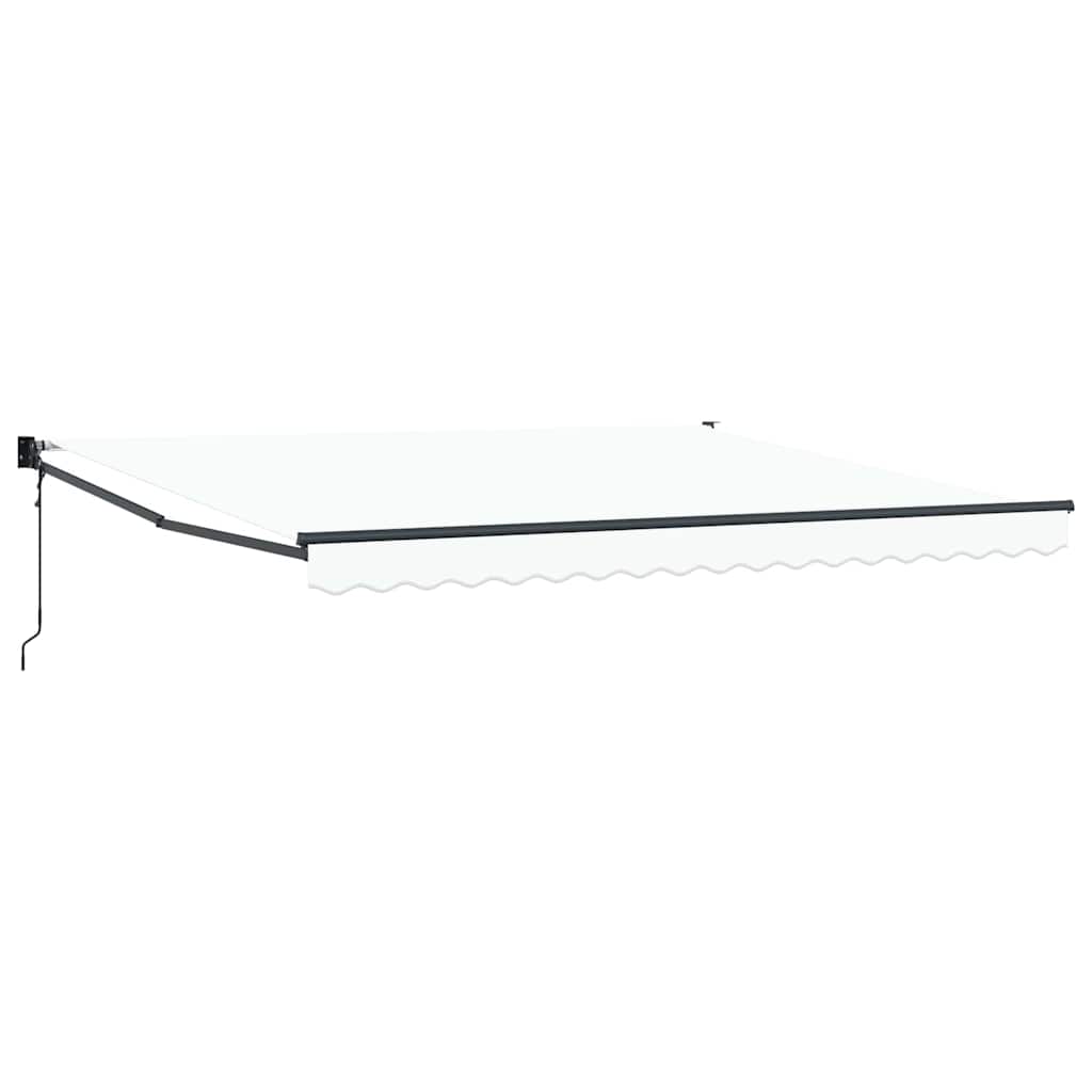 Skrovita tenda Bijelo 400 × 300 cm Poliester i aluminij