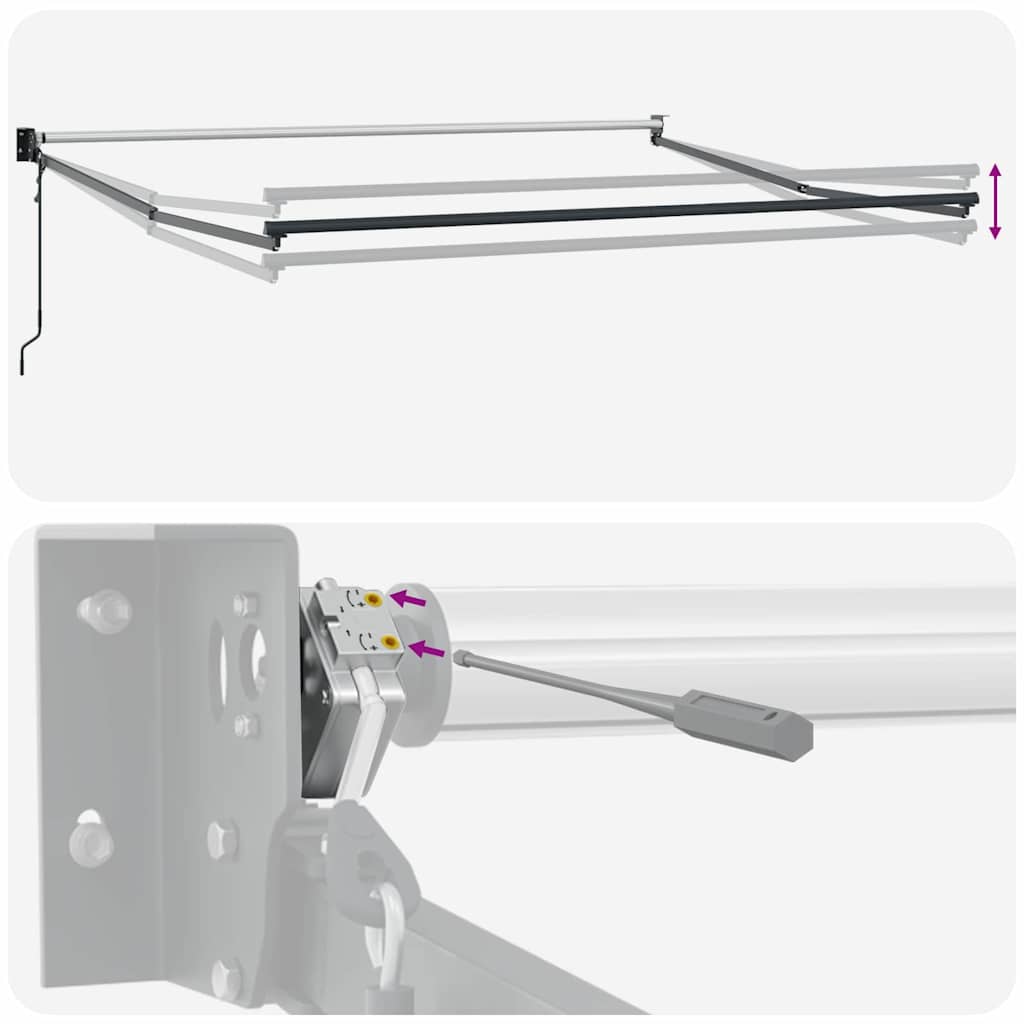 Nadstrešnica Bijela 400 × 300 cm Poliester i metal