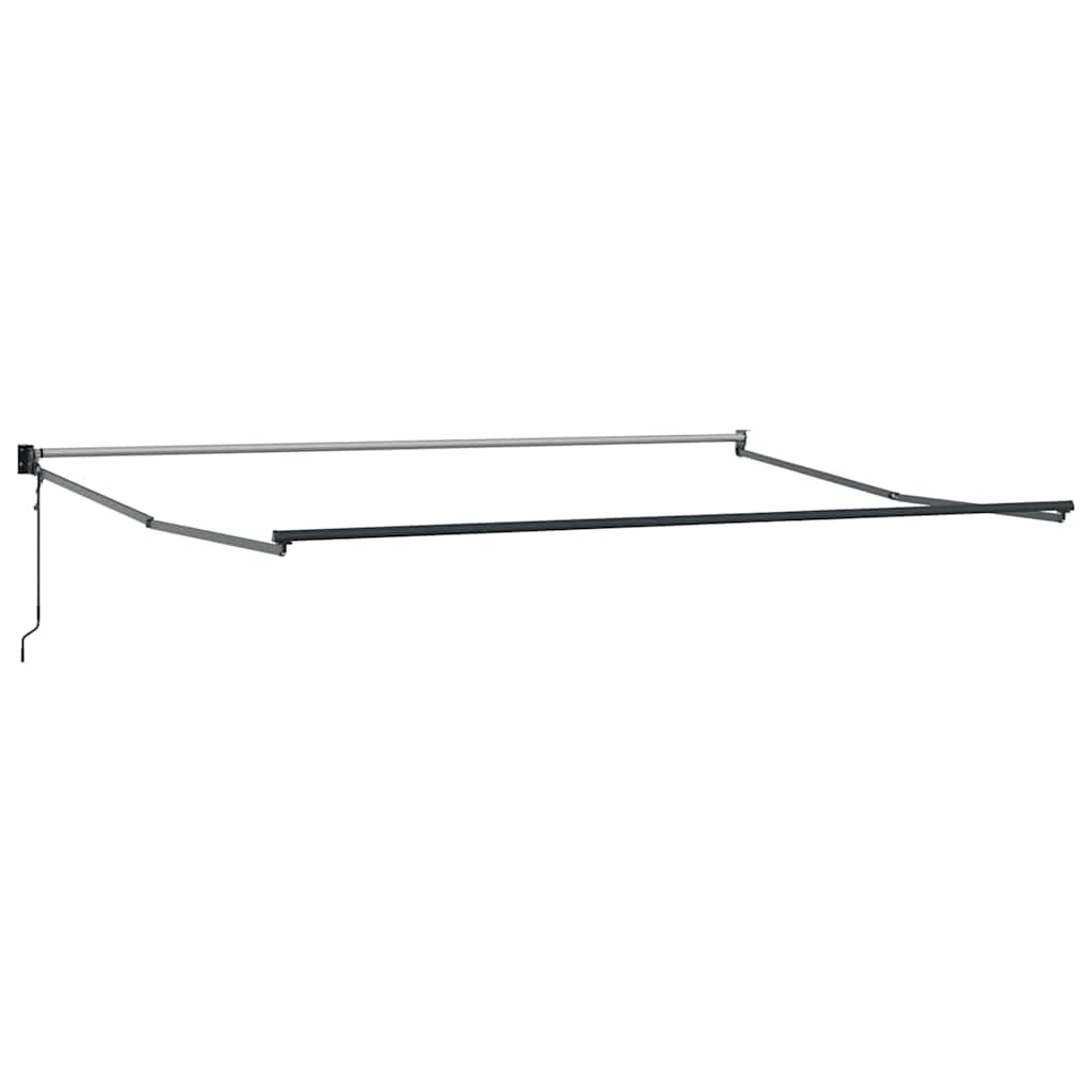 Skrovita tenda Crvena 400 × 300 cm Poliester i aluminij