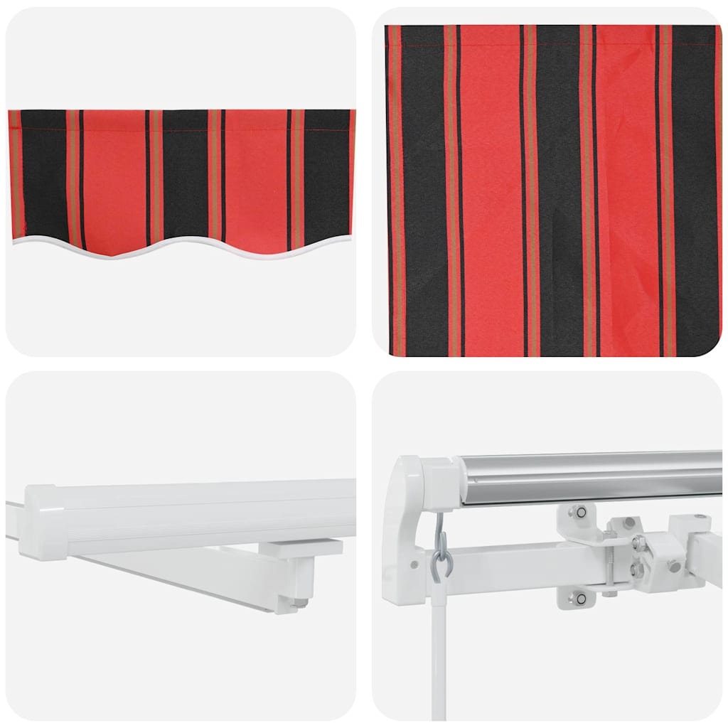 Skrovita tenda narančasta i smeđa 400 × 300 cm Tkanina i čelik