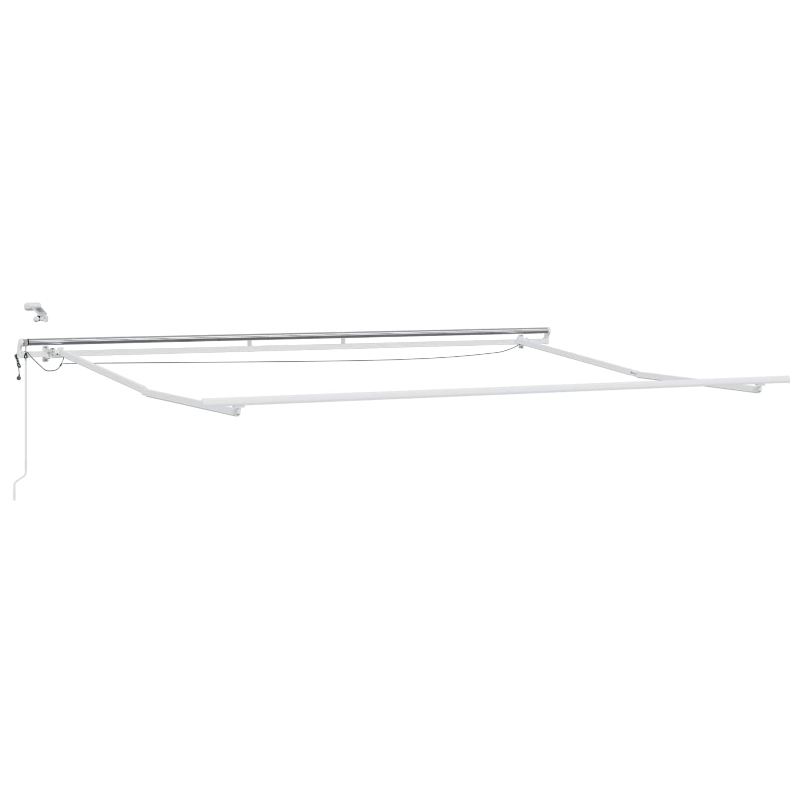 Skrovita tenda Žuta i narančasta 400 × 350 cm Poliester i metal
